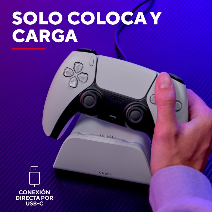 accesorios_trust_soporte_de_carga_rapida_para_mandos_ps5_white_gxt255w - Imagen 4