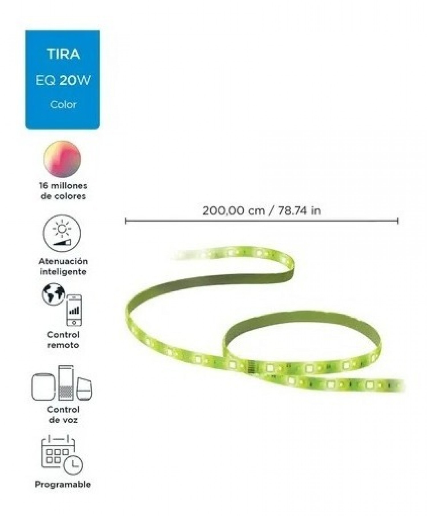 accesorios_wiz_hue_cable_2m_rgb_ledstrip_starkit_type_c - Imagen completa 2