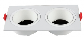 artefacto_de_emb_doble_gu10_cua_blanco_ad - Miniatura 1
