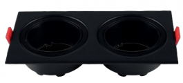 artefacto_de_emb_doble_gu10_cua_negro_ad - Miniatura 1