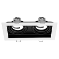artefacto_macroled_embutir_x2_dicro_marco_blanco__con_conector_gu10 - Miniatura 1