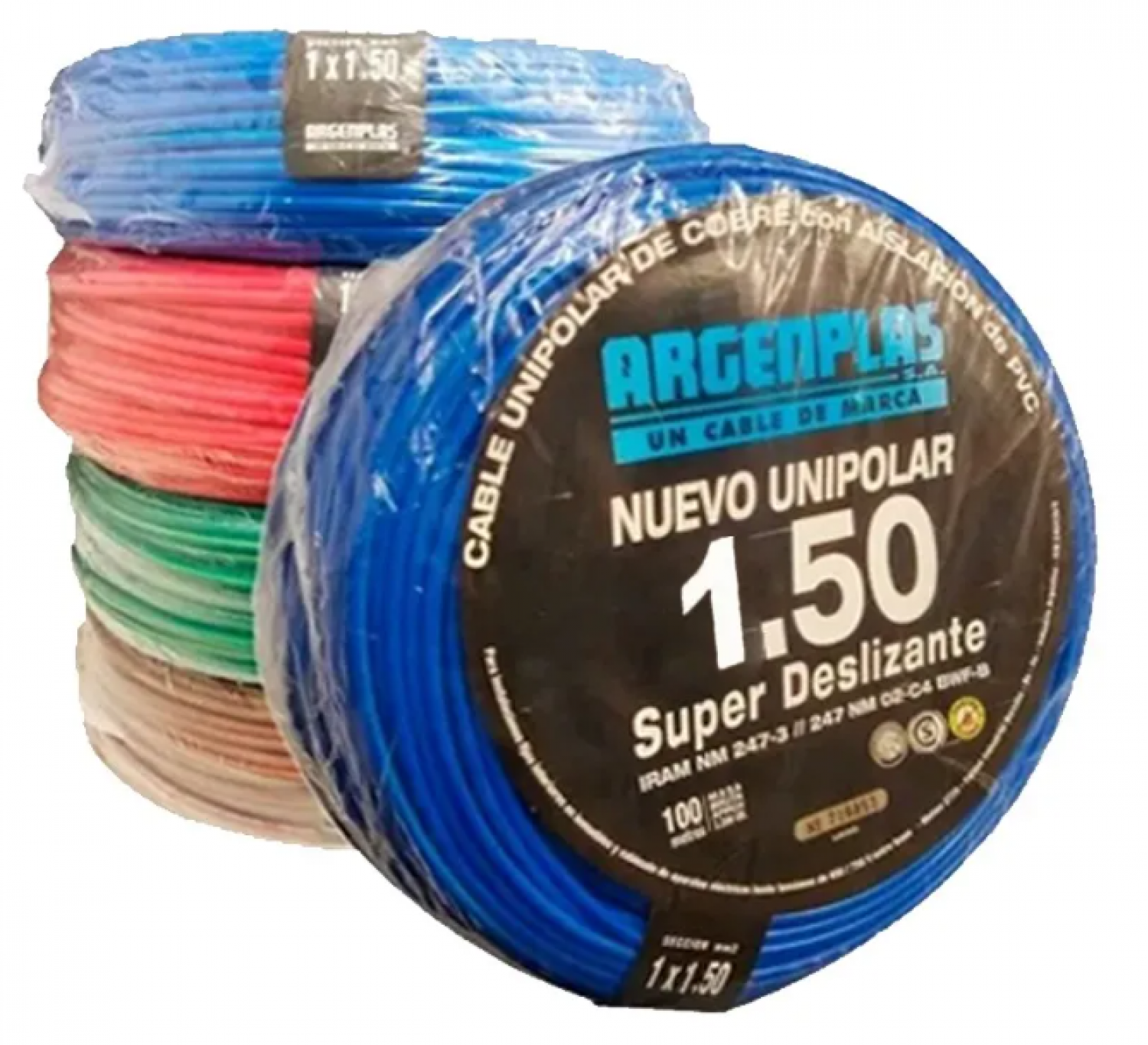 cable_1x1_5_mm_argenplas_x_100mts_celeste - Imagen completa 1