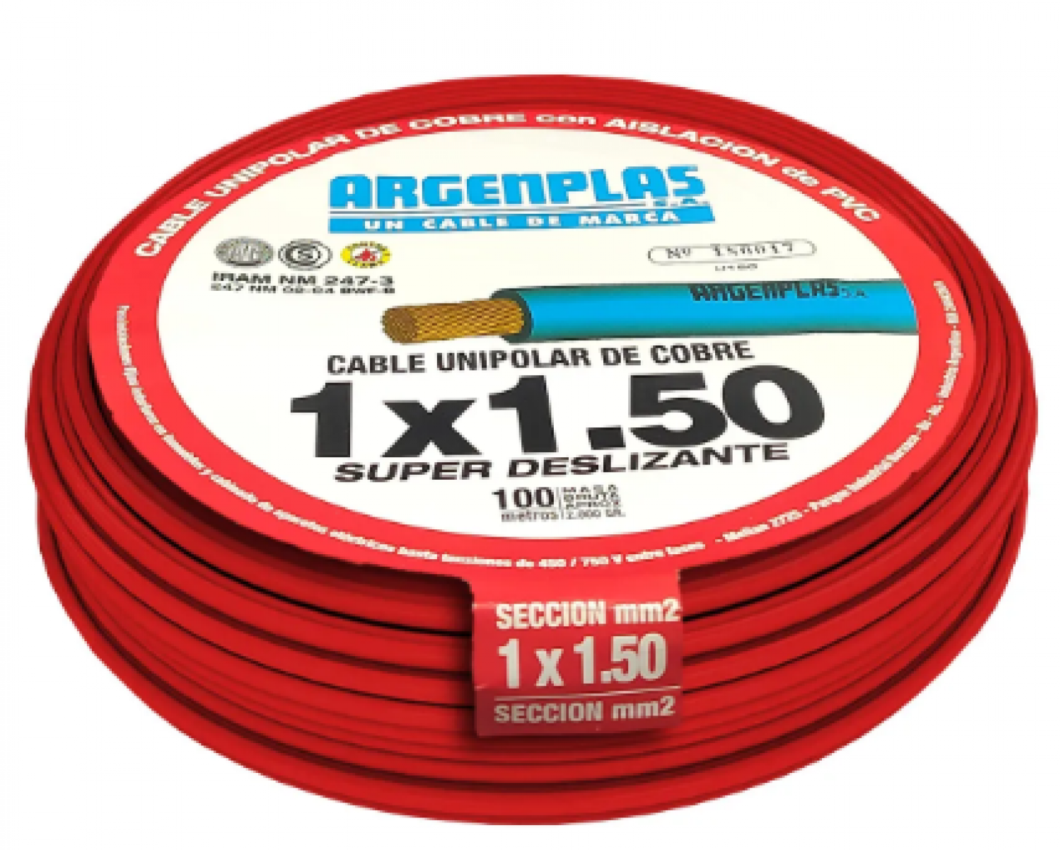 cable_1x1_5_mm_argenplas_x_100mts_rojo - Imagen completa 1