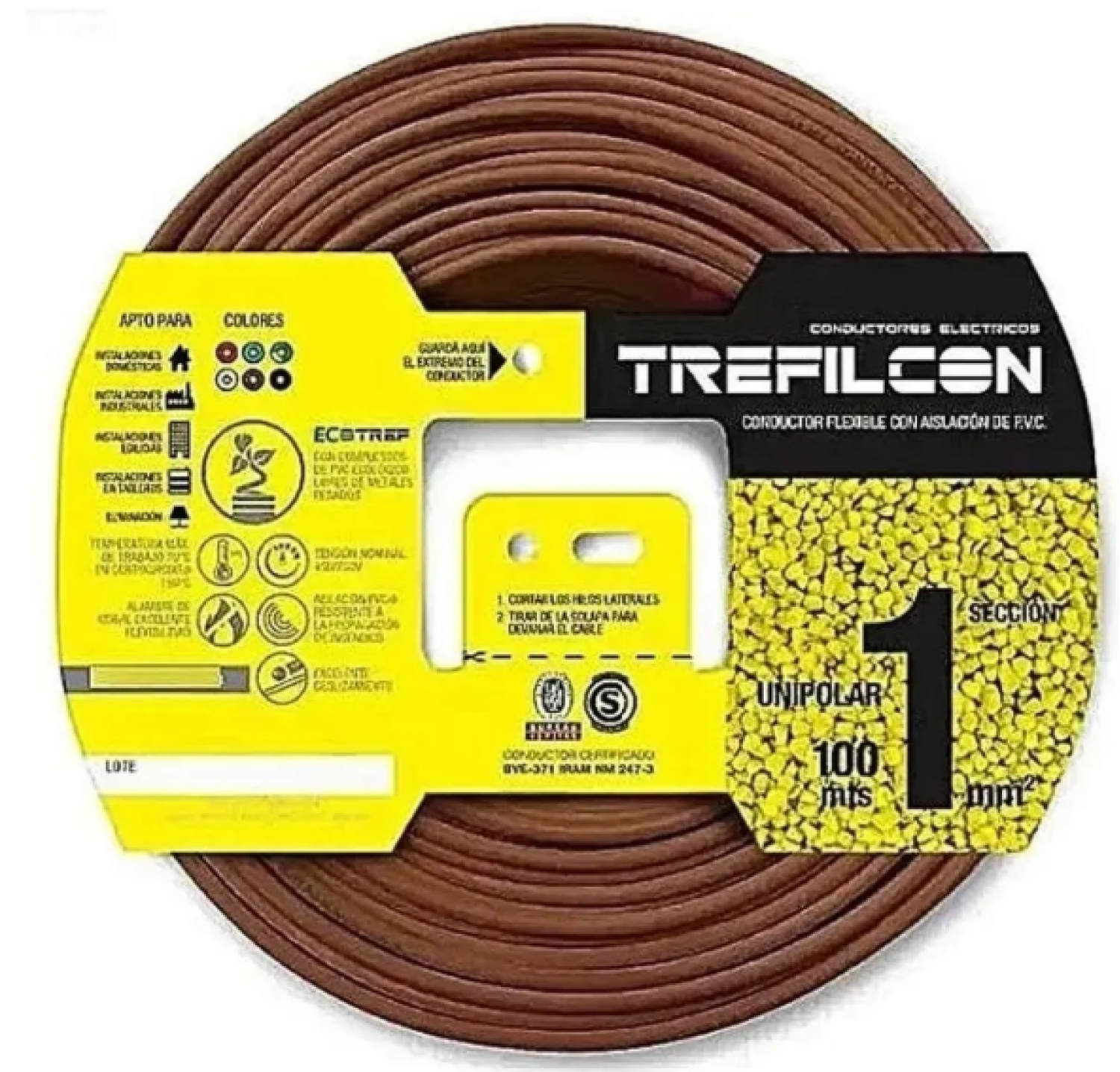cable_1x1mm_tref_x_100mts_marron - Imagen completa 1