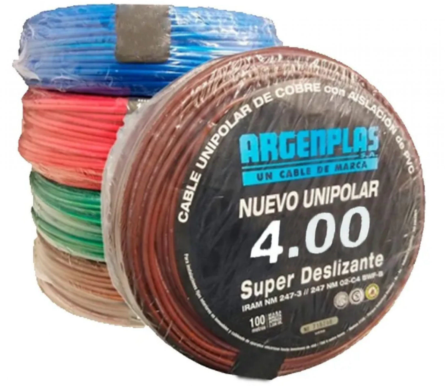 cable_1x4_mm_argenplas_x_100mts_marron - Imagen completa 1