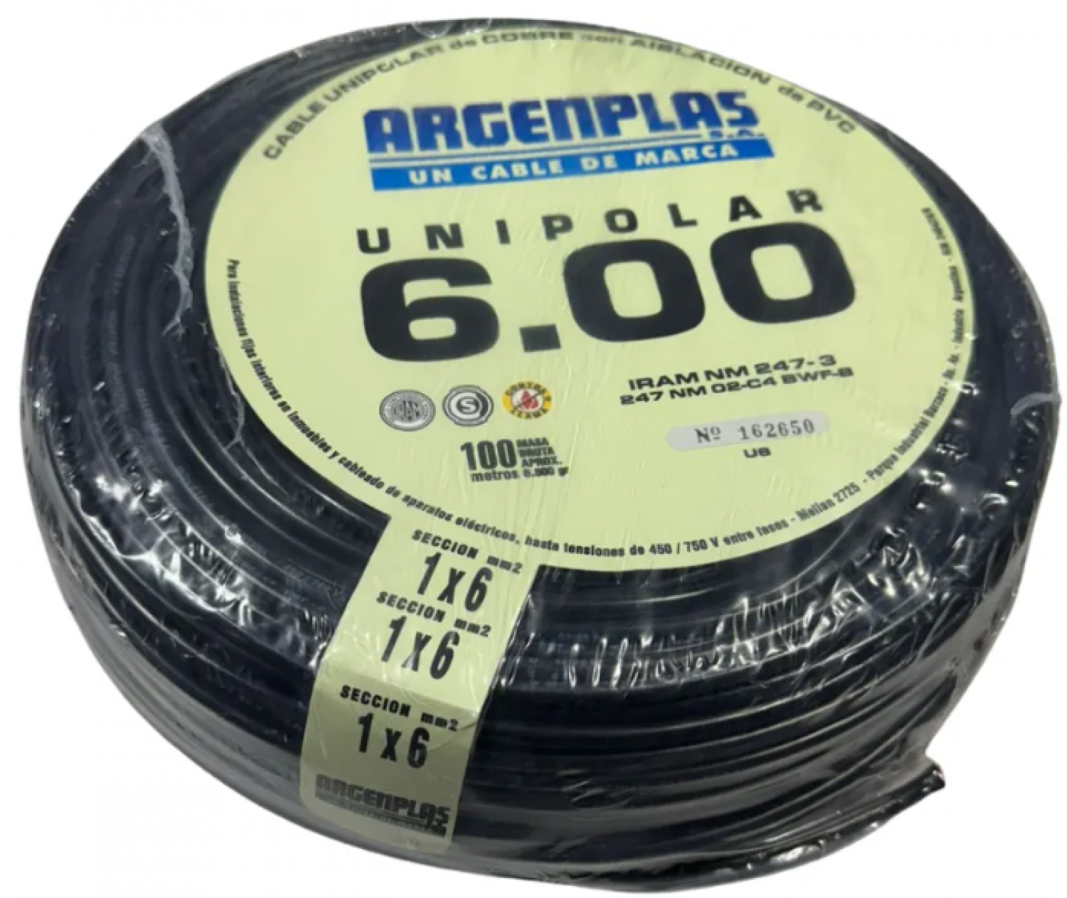 cable_1x6_mm_argenplas_x_100mts_negro - Imagen completa 1