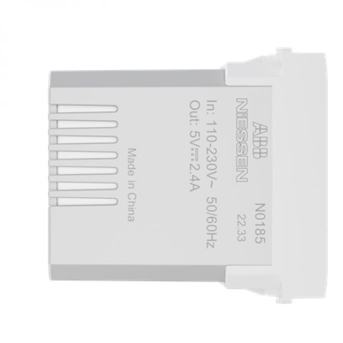 cargador_usb_a_12_w_1_toma___1_modulo_blanco_abb - Imagen 2