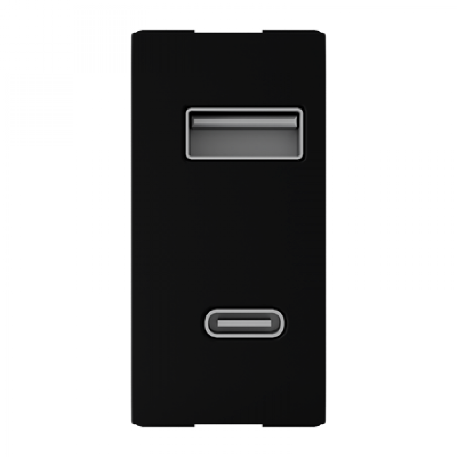 cargador_usb_a_y_usb_c_pd_qc_20_w_2_tomas___1_modulo_negro_abb - Imagen completa 1