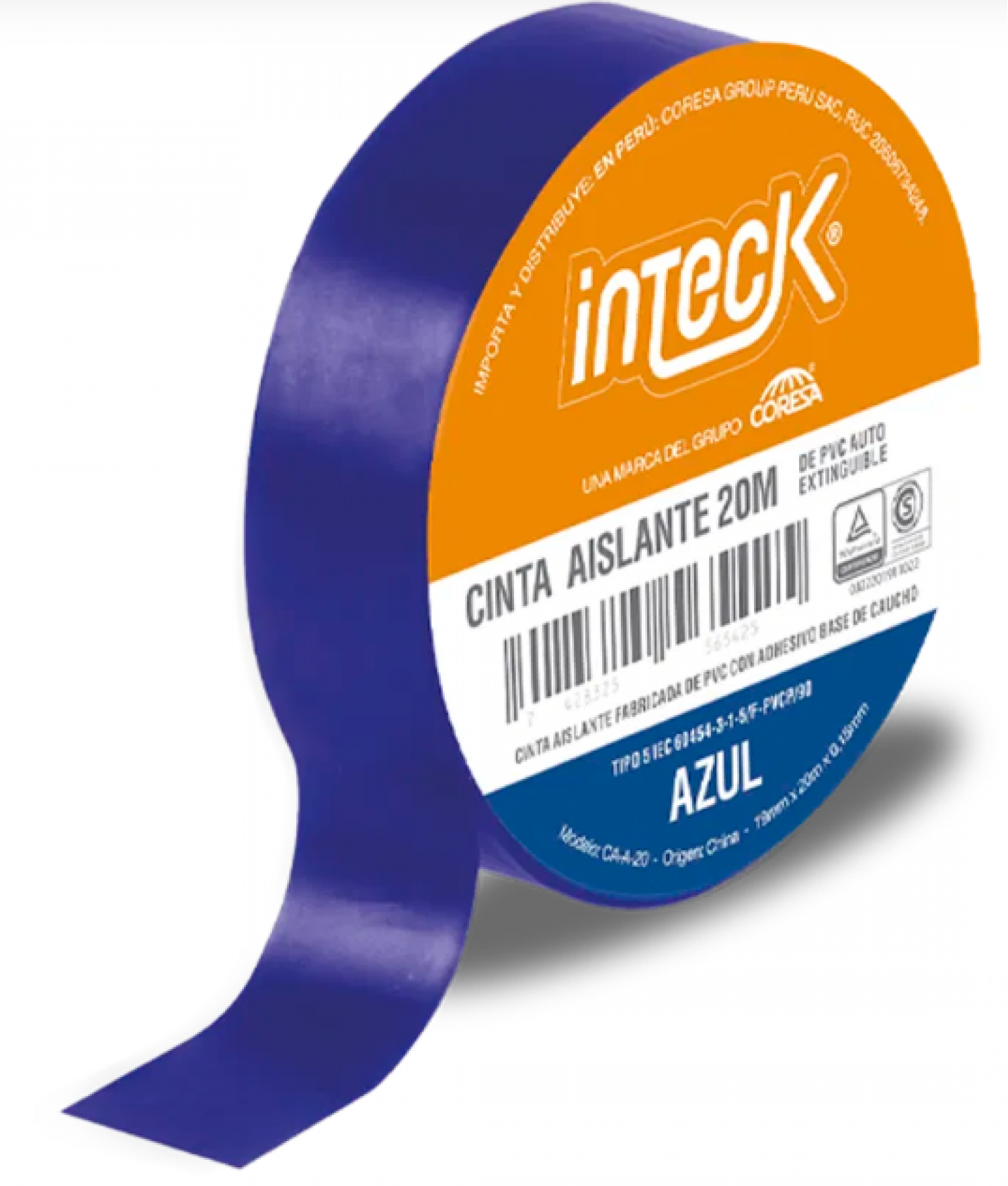 cinta_adhesiva_pvc_inteck___azul_20_metros - Imagen completa 1