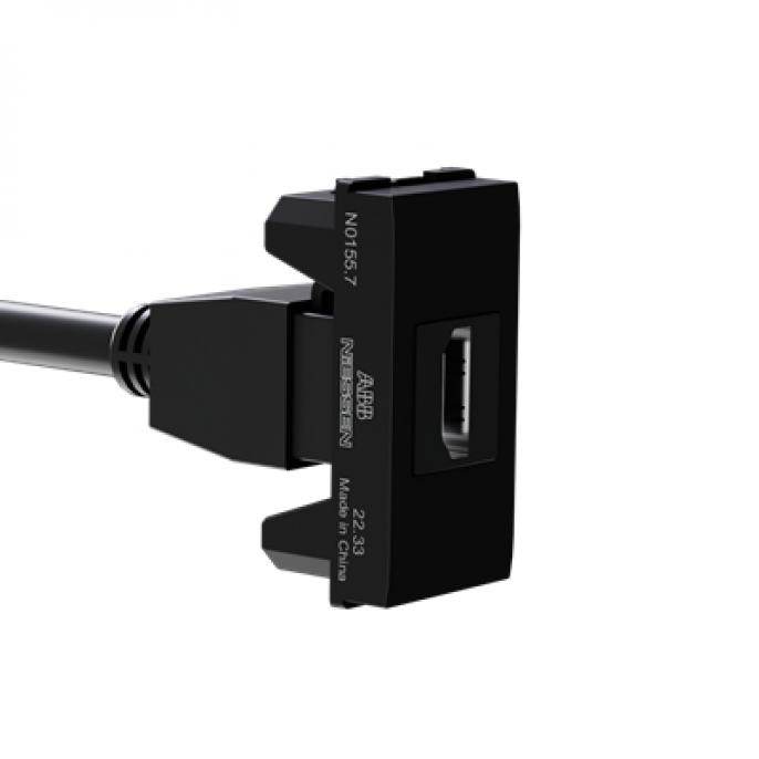 conexion_hdmi_con_cable_hembra_hembra___1_modulo_negro_abb - Imagen 3