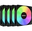 cooler_fan_raidmax_x4_combo_pack_x_air_120mm_argb_black - Miniatura 1