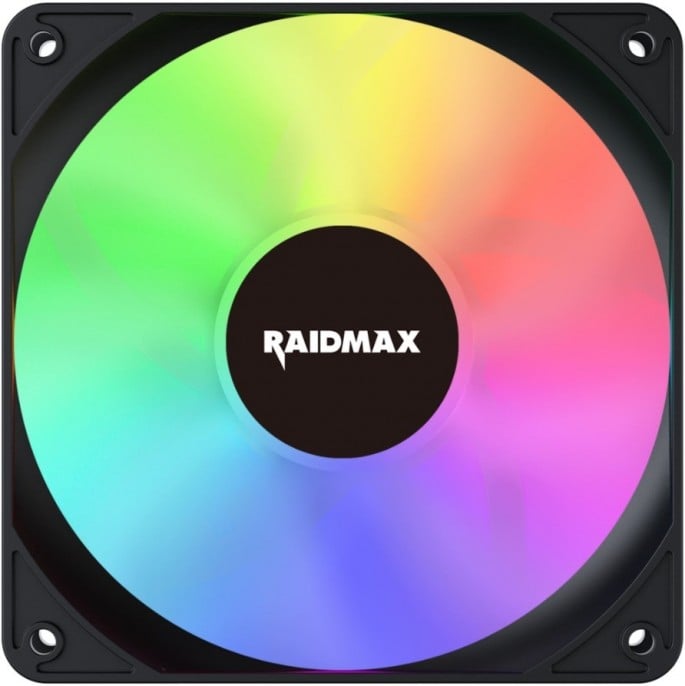 cooler_fan_raidmax_x4_combo_pack_x_air_120mm_argb_black - Imagen 2