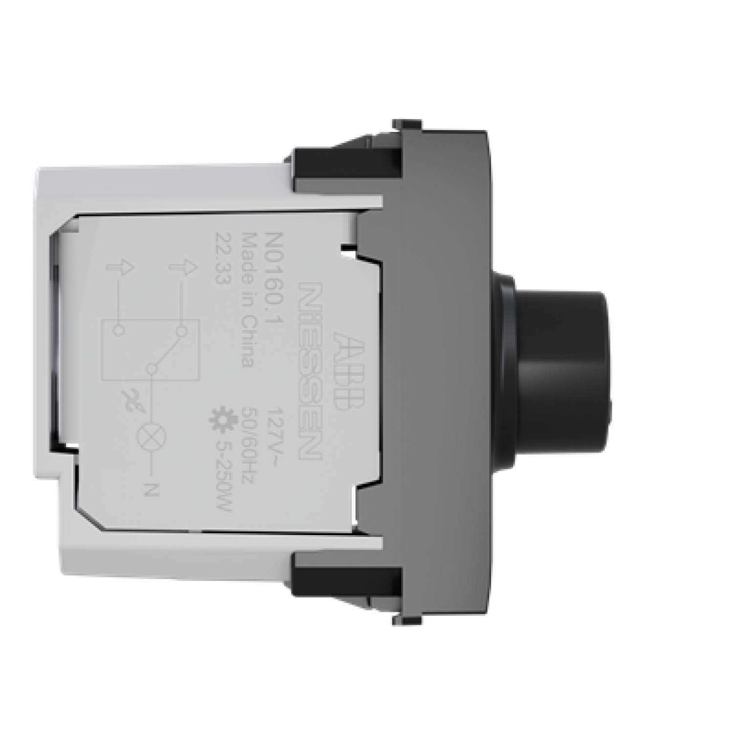dimmer_230vca_rotativo_resistivo___1_modulo_negro_abb - Imagen completa 2