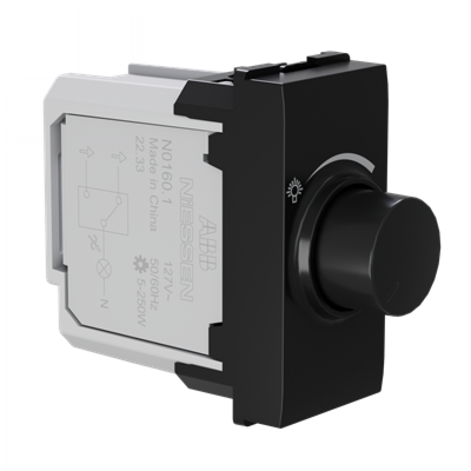 dimmer_230vca_rotativo_resistivo___1_modulo_negro_abb - Imagen completa 3