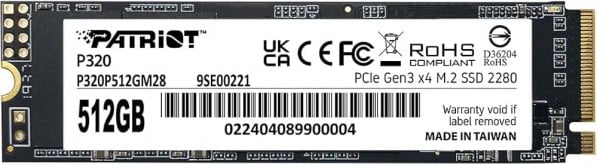 DISCO SSD PATRIOT P320 SOLID 512GB M.2 PE000997
