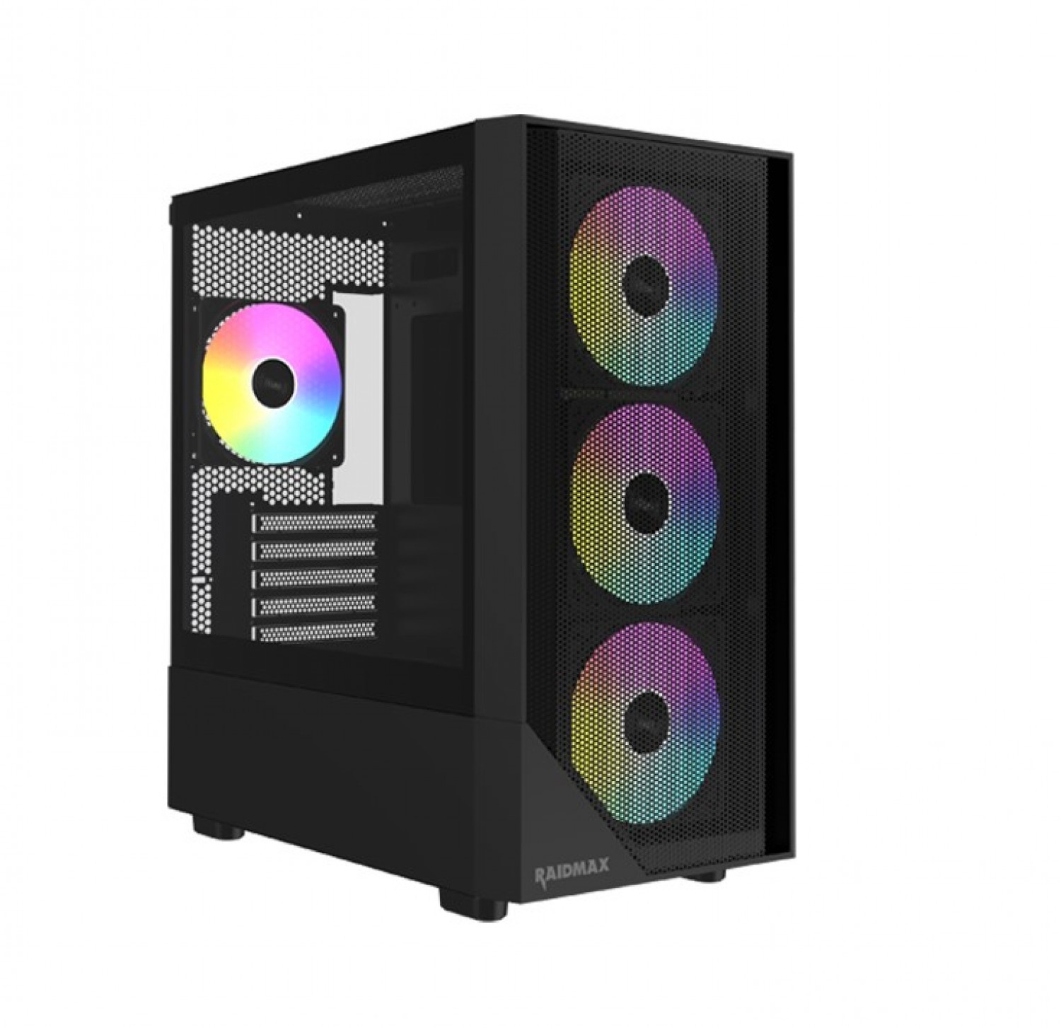 gabinete_gamer_raidmax_meshian_x609m_black_microatx_tg_argb - Imagen completa 1