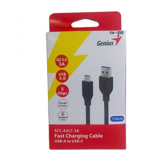 genius_cable_datos_y_carga_usb_a__usb_c_150cm_acc_a2cc_3a_ - Imagen 2