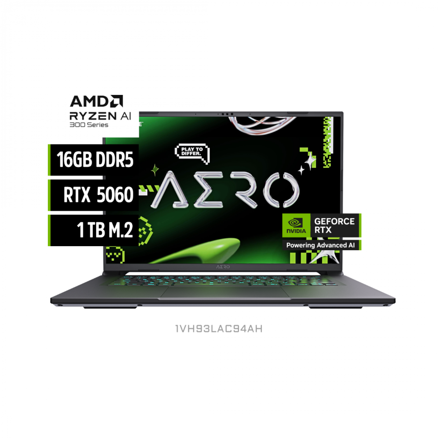 gigabyte_notebook_aero_x16_1v_ryzen_ai_7_350_rtx_5060_165hz_ddr5_16gb_m2_1tb_win11_home - Imagen completa 1
