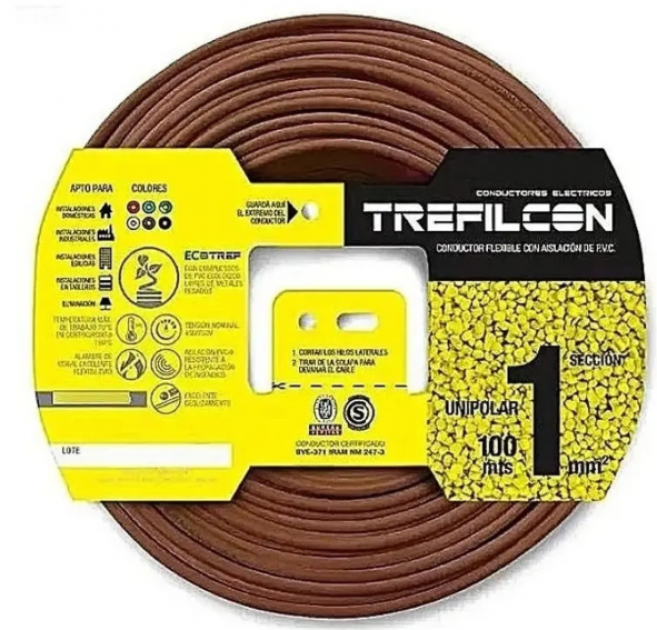 Cable 1x1mm Tref X 100mts Marron | Libre Opción