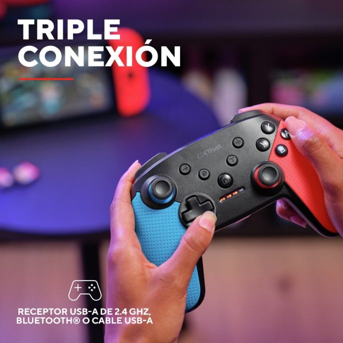 joystick_inalambrico_gxtrust_1246b_muta_para_nintendo_switch_rojo_y_azul - Imagen 5