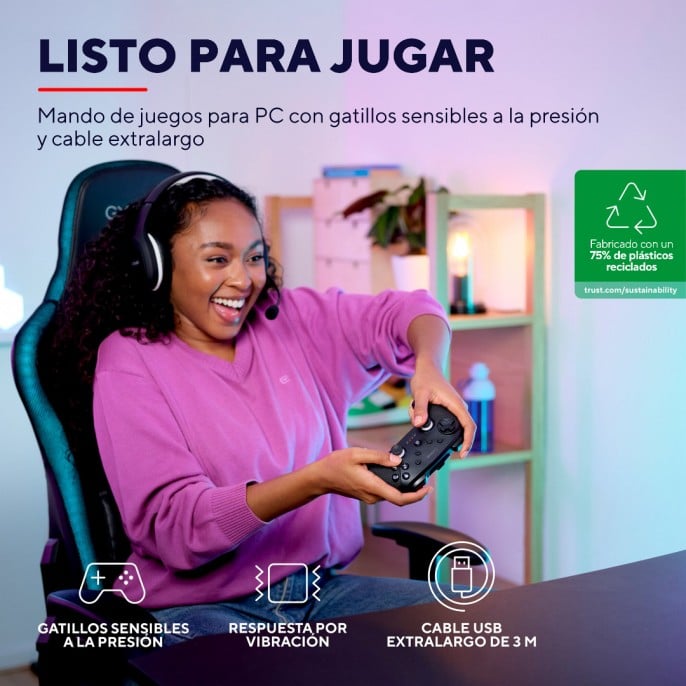 joystick_inalambrico_gxtrust_542_muta_para_pc_switch_negro - Imagen 4