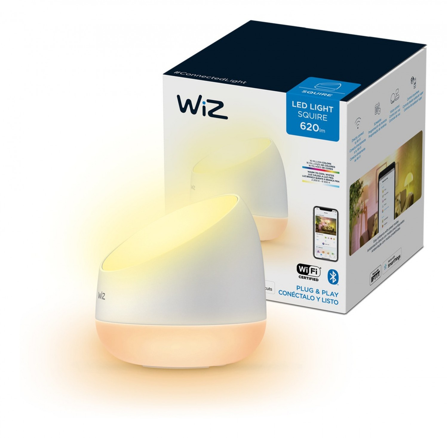 lampara_wiz_hue_wi_fi_ble_portable_squire_type_c - Imagen completa 1