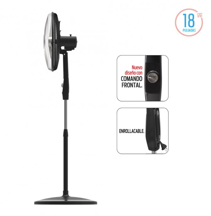 liliana_ventilador_pie_18_parrilla_crom_aspas_metal_vpc18m - Imagen 3