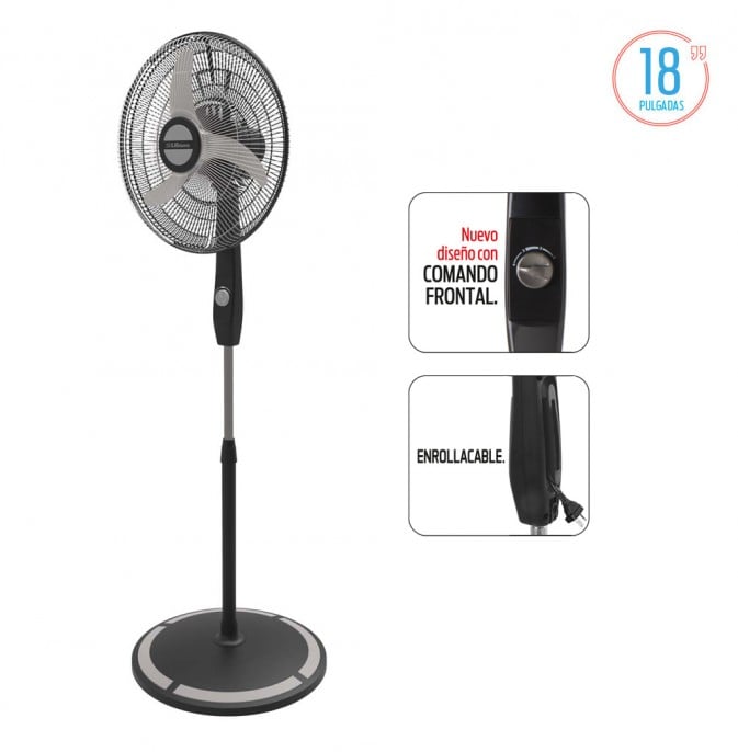 liliana_ventilador_pie_18_parrilla_crom_aspas_metal_vpc18m - Imagen 4