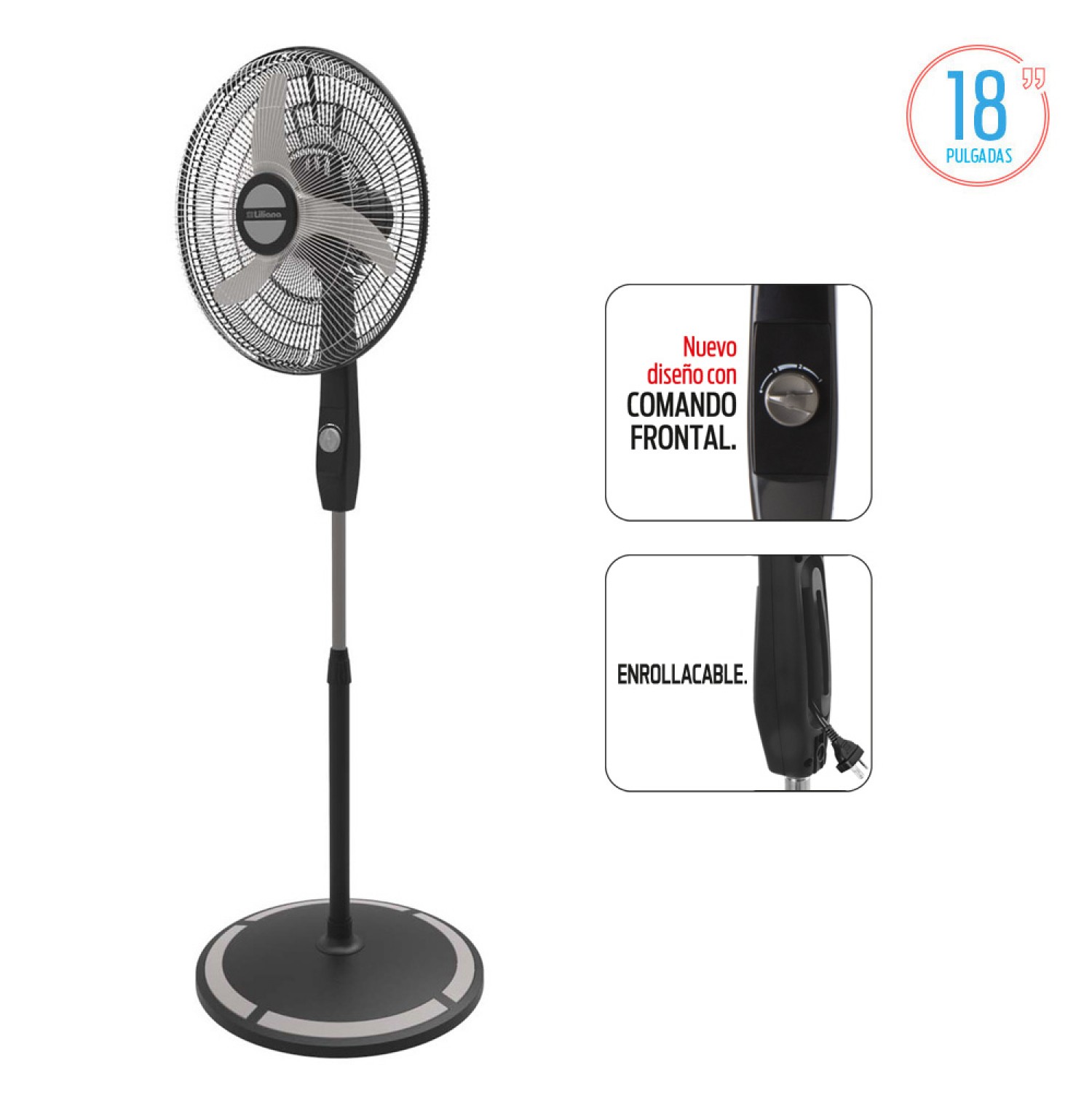 liliana_ventilador_pie_18_parrilla_crom_aspas_metal_vpc18m - Imagen completa 4