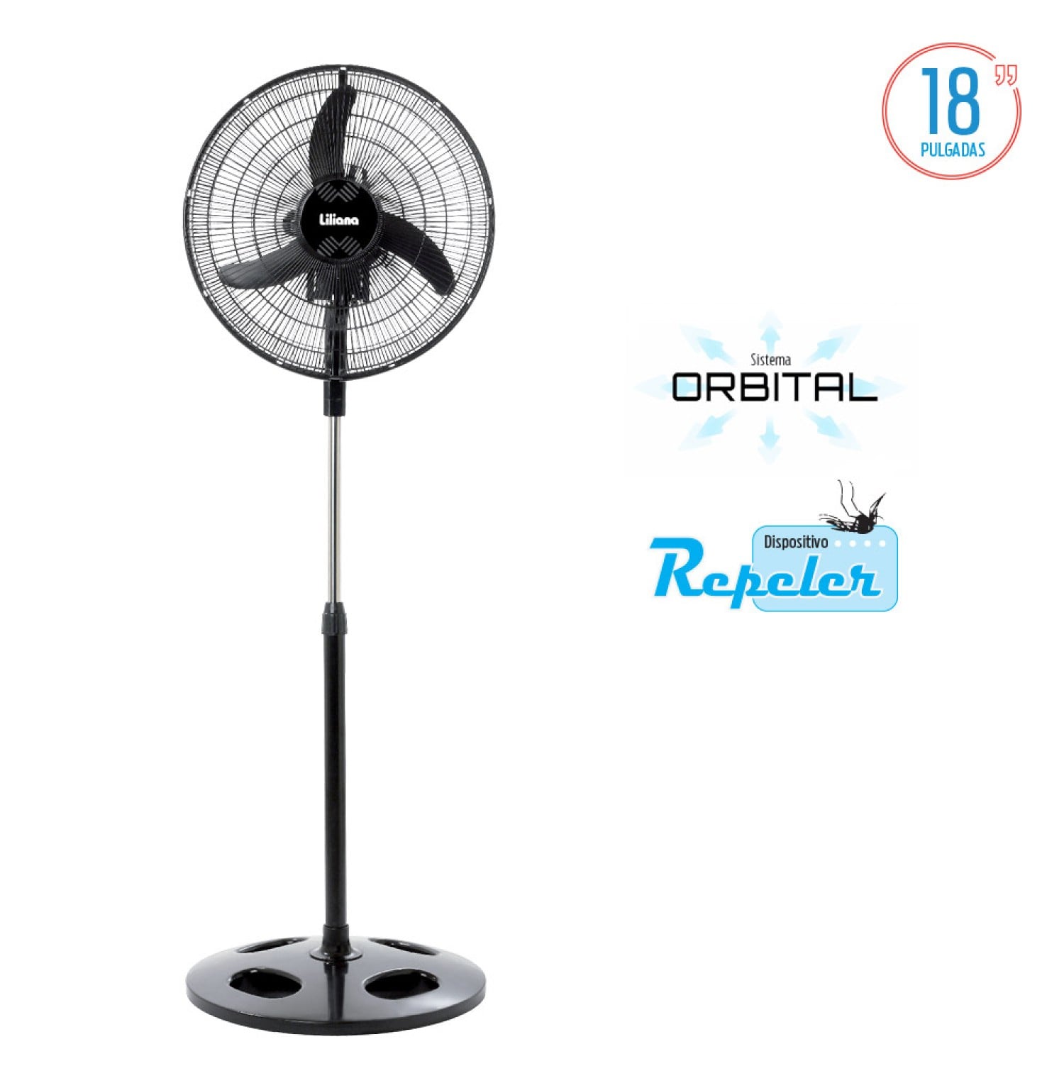 liliana_ventilador_pie_18_parrilla_metalica_negra_aspas_plasticas_vprn18 - Imagen completa 1