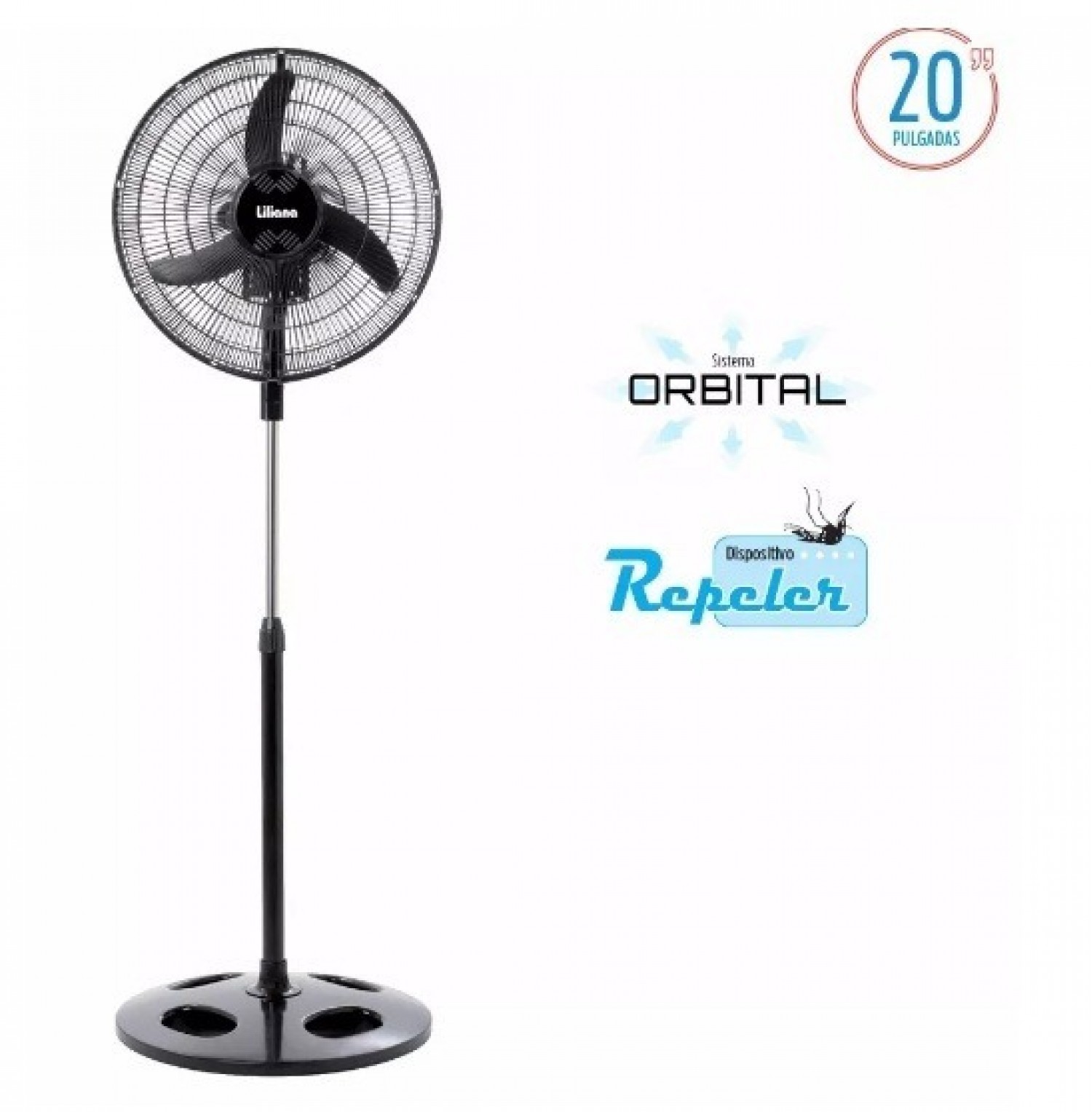 liliana_ventilador_pie_20_parrilla_metal_aspas_plasticas_vprn20 - Imagen completa 1