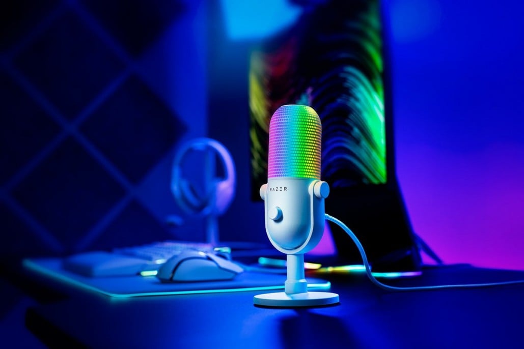 microfono_razer_seiren_v3_chroma_white_rgb_usb_c - Imagen 3