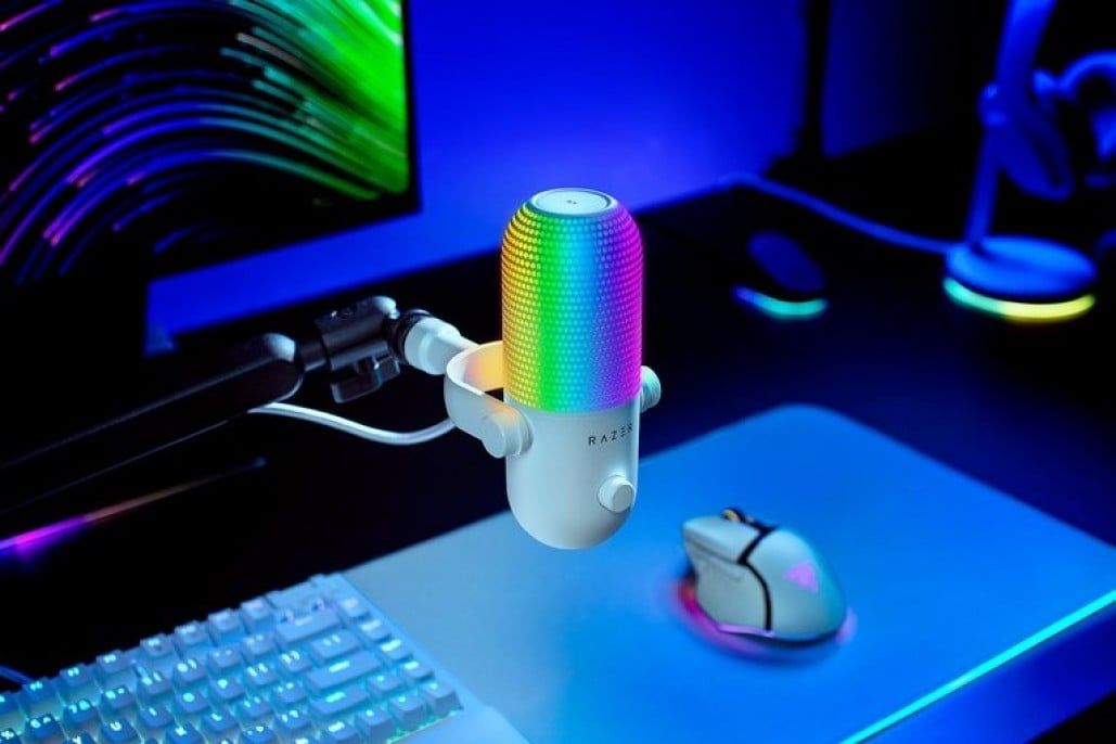 microfono_razer_seiren_v3_chroma_white_rgb_usb_c - Imagen 2