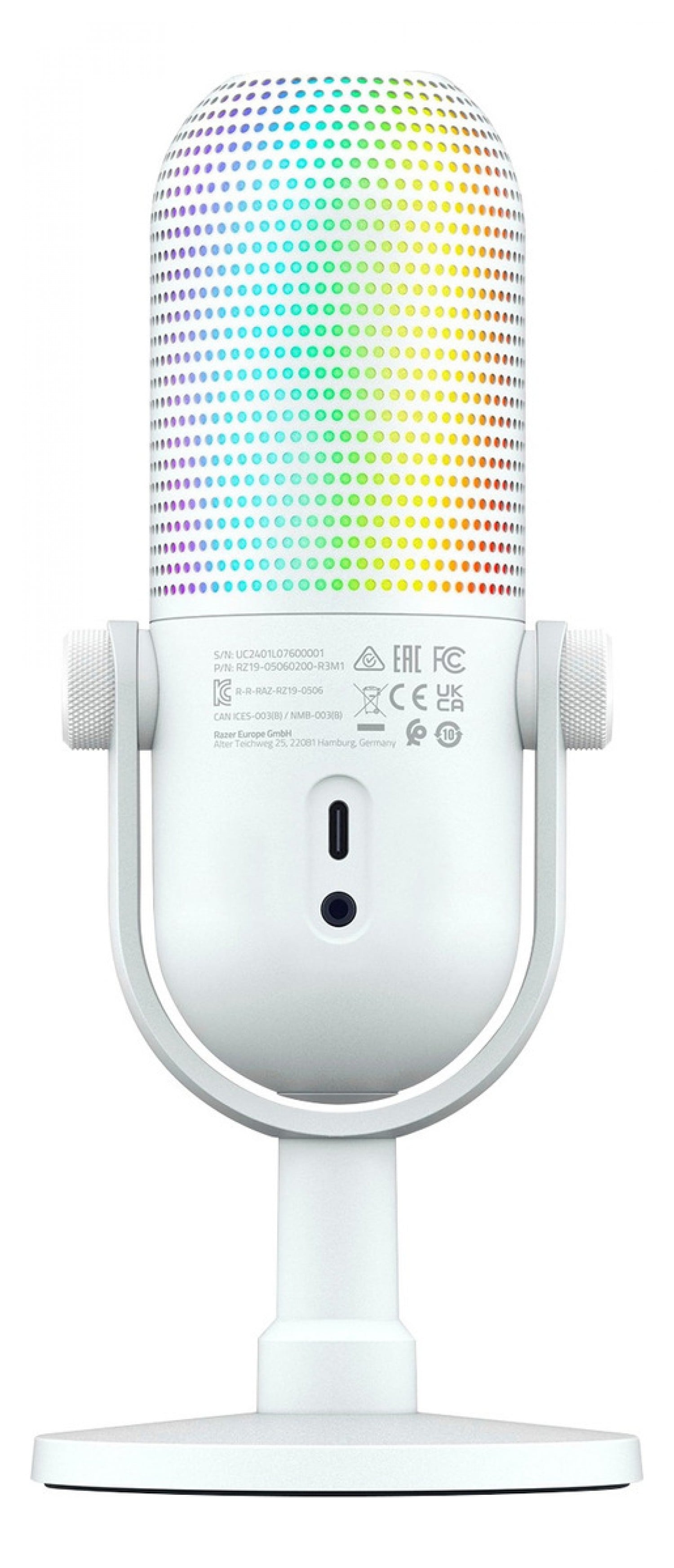 microfono_razer_seiren_v3_chroma_white_rgb_usb_c - Imagen completa 1