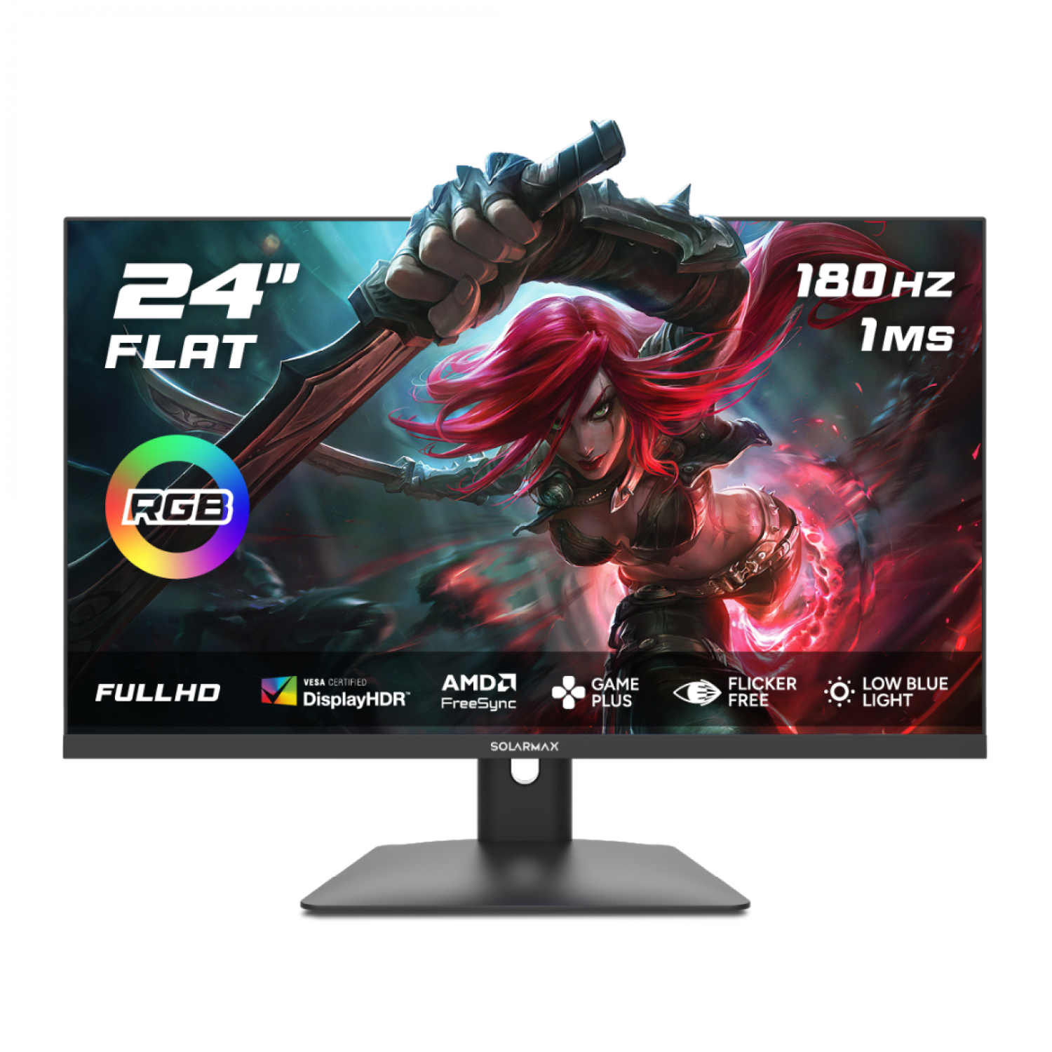 monitor_solarmax_24_gaming_fhd_180h_flat_va_panel_hdmi_dp_black_shell_with_rgb - Imagen completa 1