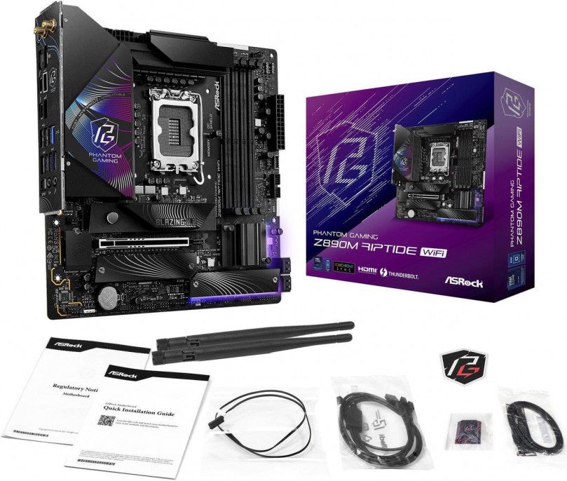 motherboard_asrock_lga1851_z890m_phanthom_gaming_riptide_wifi - Imagen 6