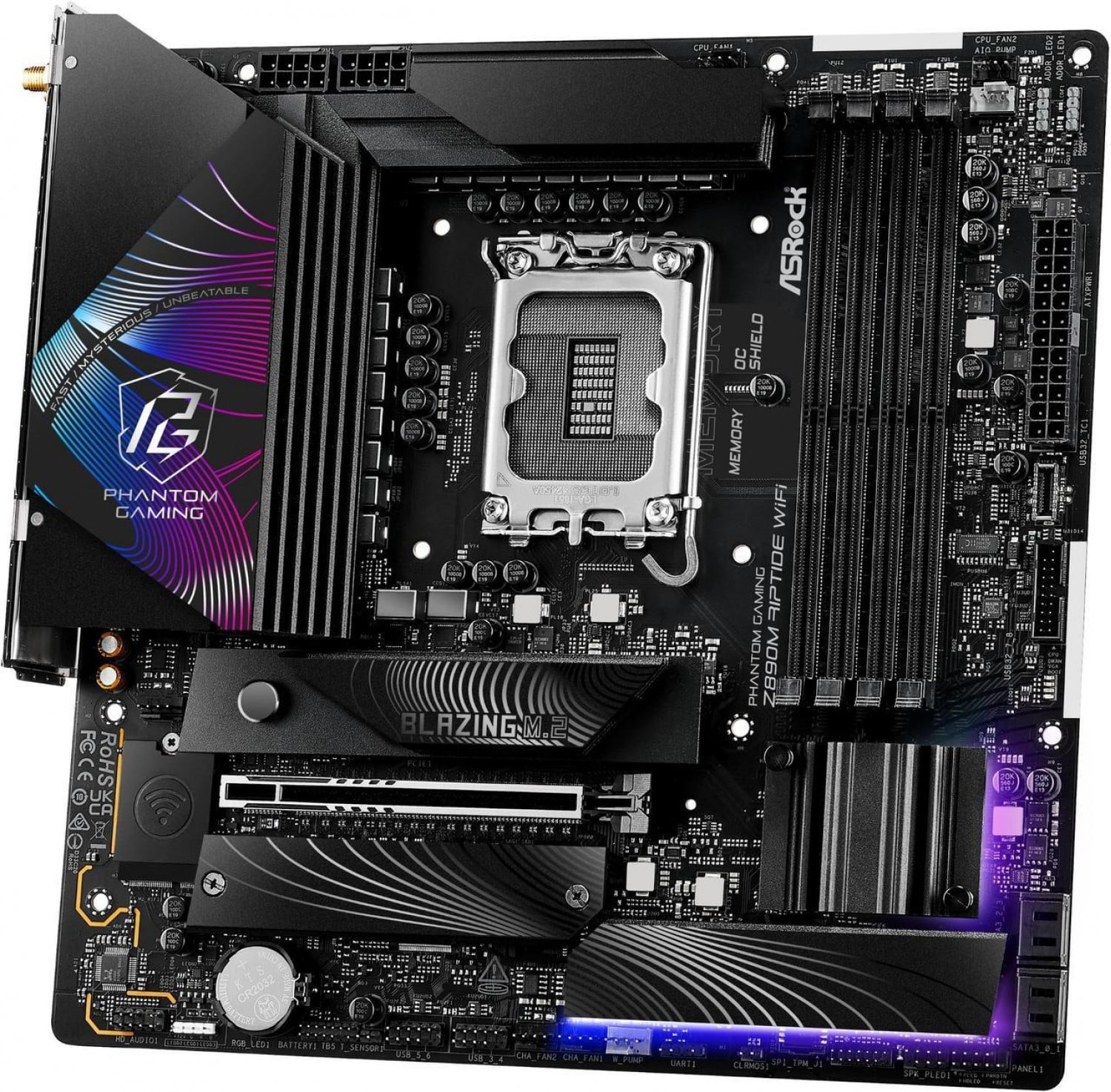 motherboard_asrock_lga1851_z890m_phanthom_gaming_riptide_wifi - Imagen completa 1
