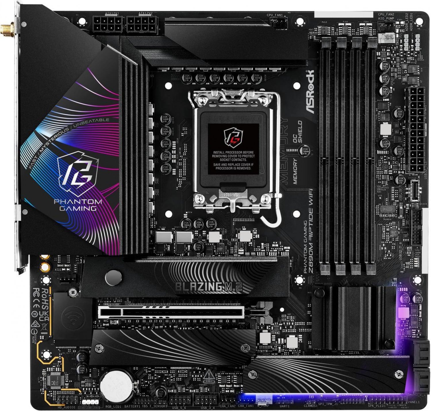 motherboard_asrock_lga1851_z890m_phanthom_gaming_riptide_wifi - Imagen completa 4