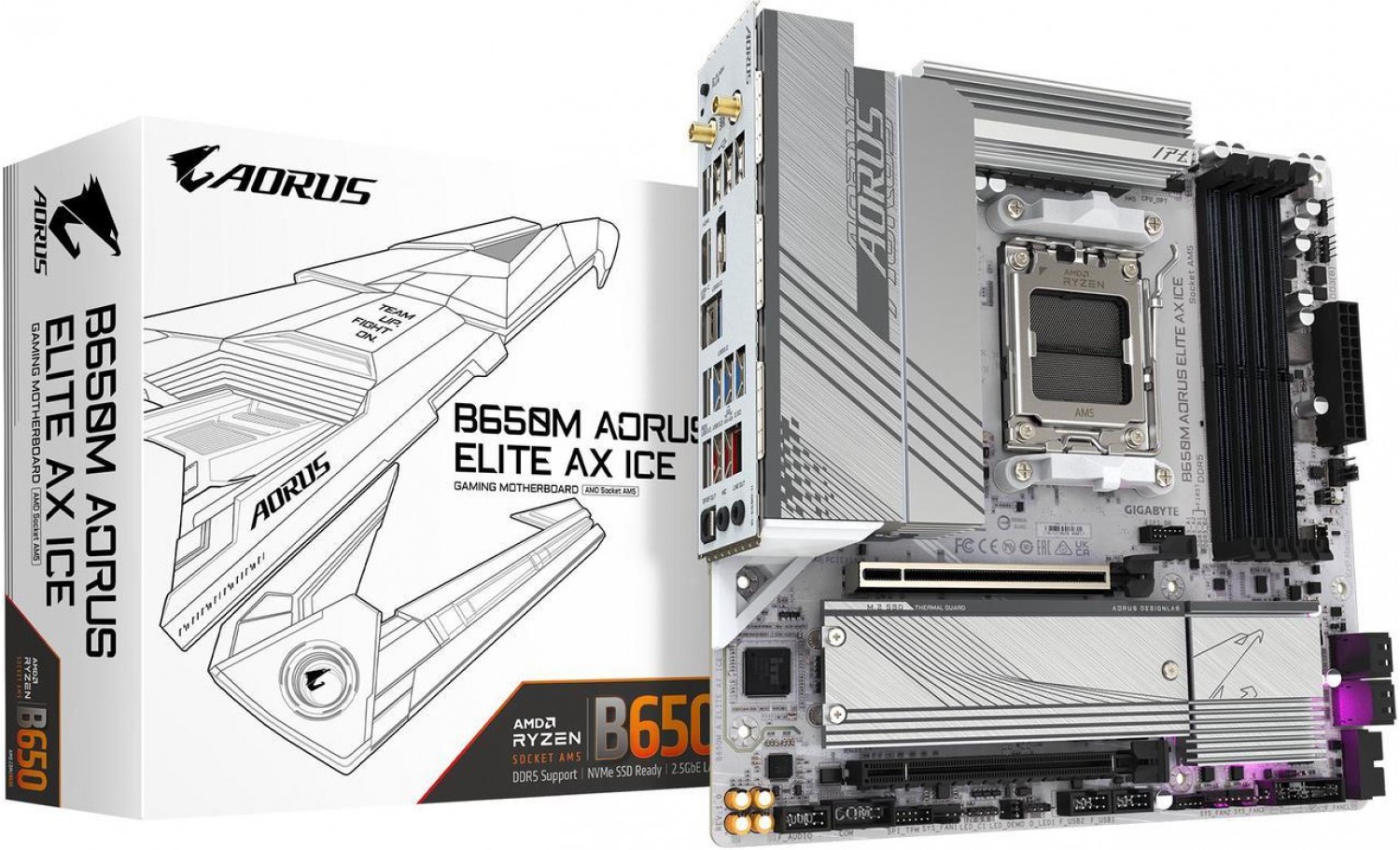 motherboard_gigabyte_am5_b650m_aorus_elite_ax_ice - Imagen completa 1