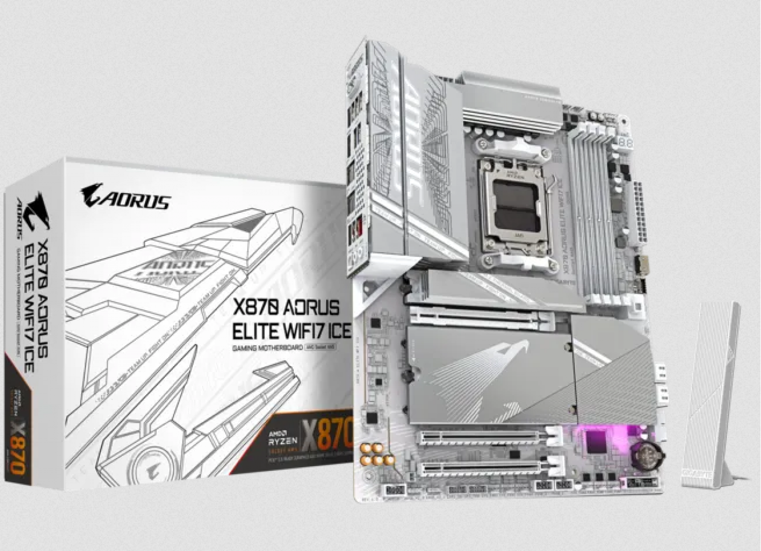 motherboard_gigabyte_am5_x870m_a_elite_wf7_ice - Imagen completa 1