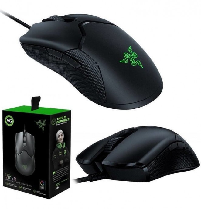 Souris Gaming Razer Viper 8KHz - 20.000 DPI, Ambidextre, RGB Noir (Occasion, Bon état)