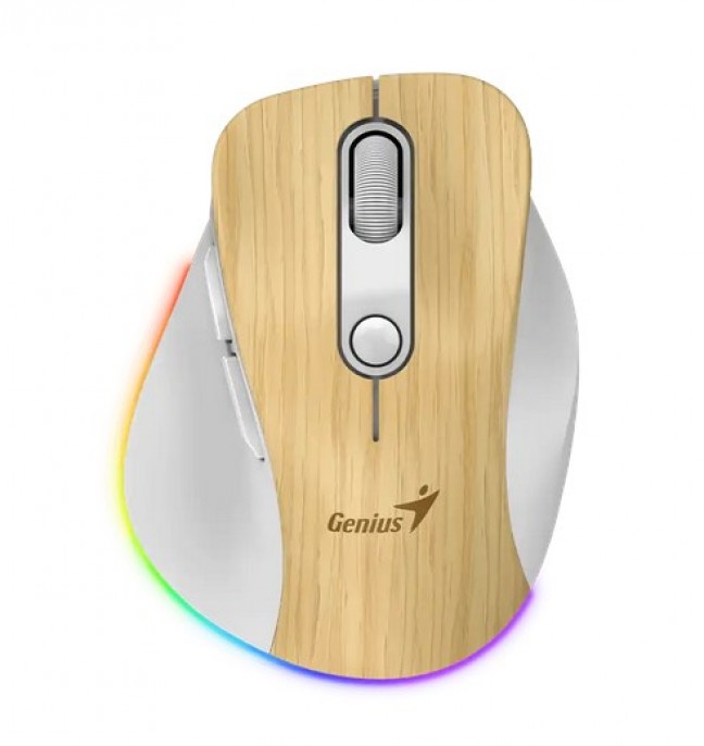 mouse_wireless_mini_genius_ergo_9000s_pro_recargable_pine_wood - Imagen 2