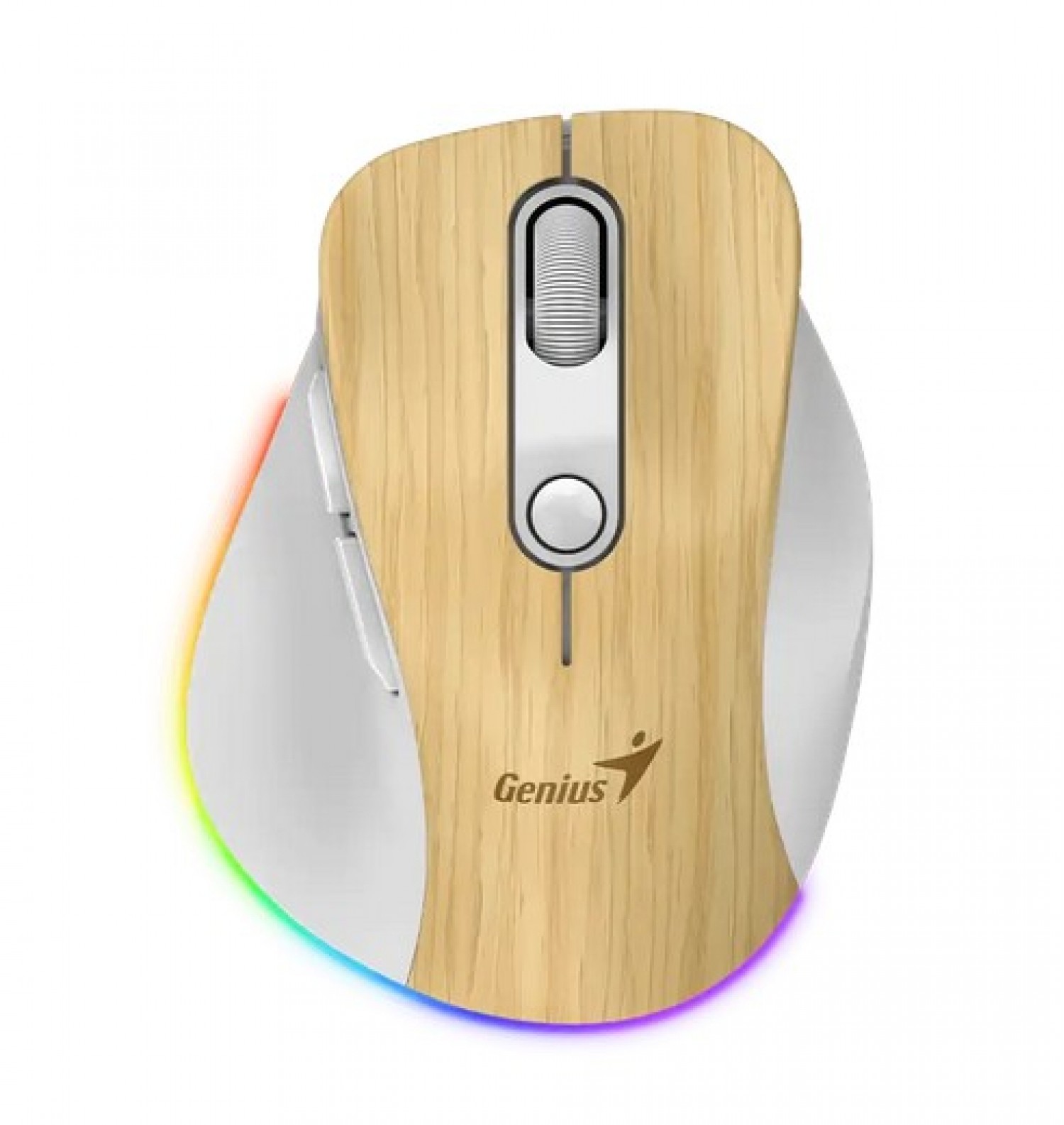 mouse_wireless_mini_genius_ergo_9000s_pro_recargable_pine_wood - Imagen completa 2