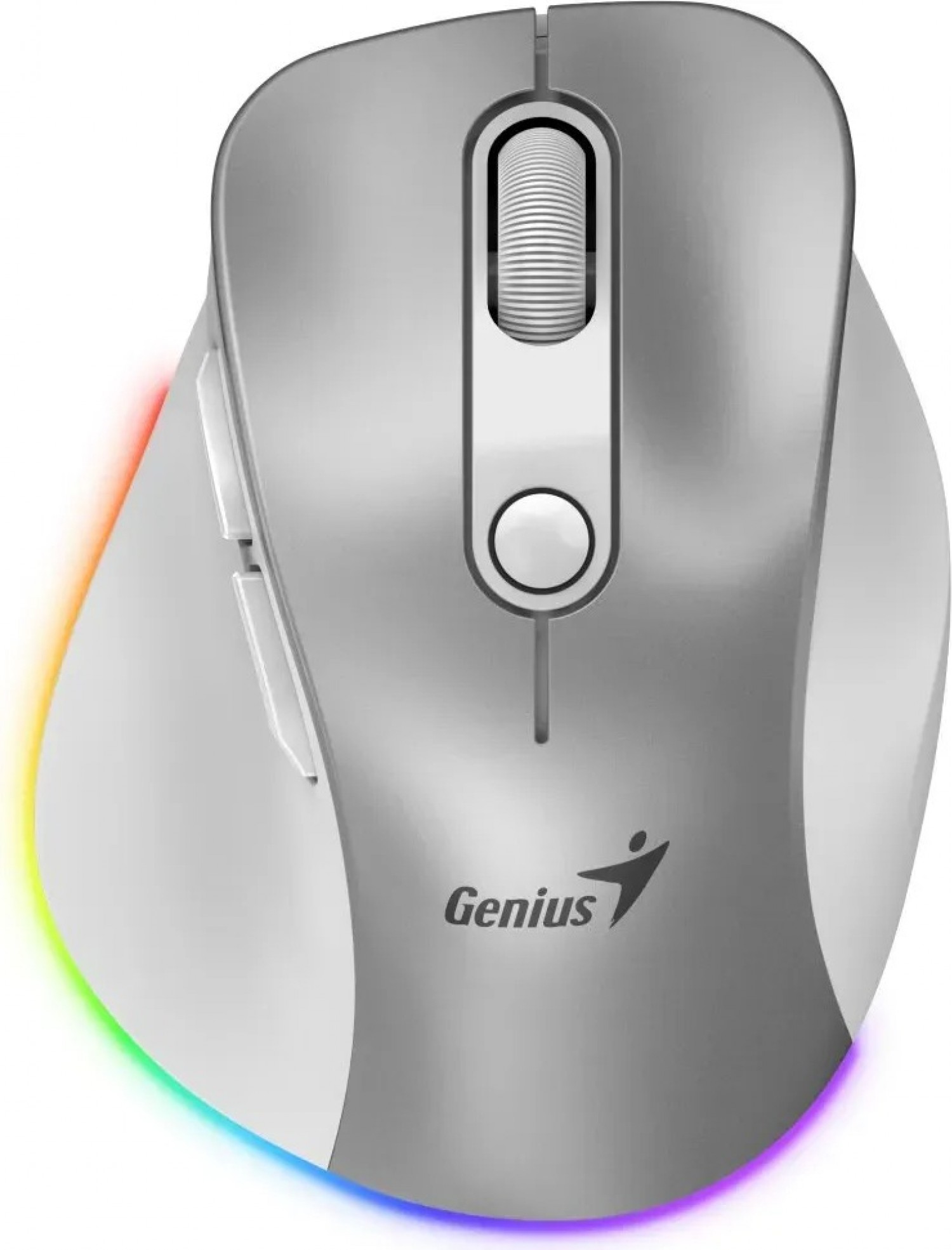 mouse_wireless_mini_genius_ergo_9000s_pro_recargable_silver - Imagen completa 2