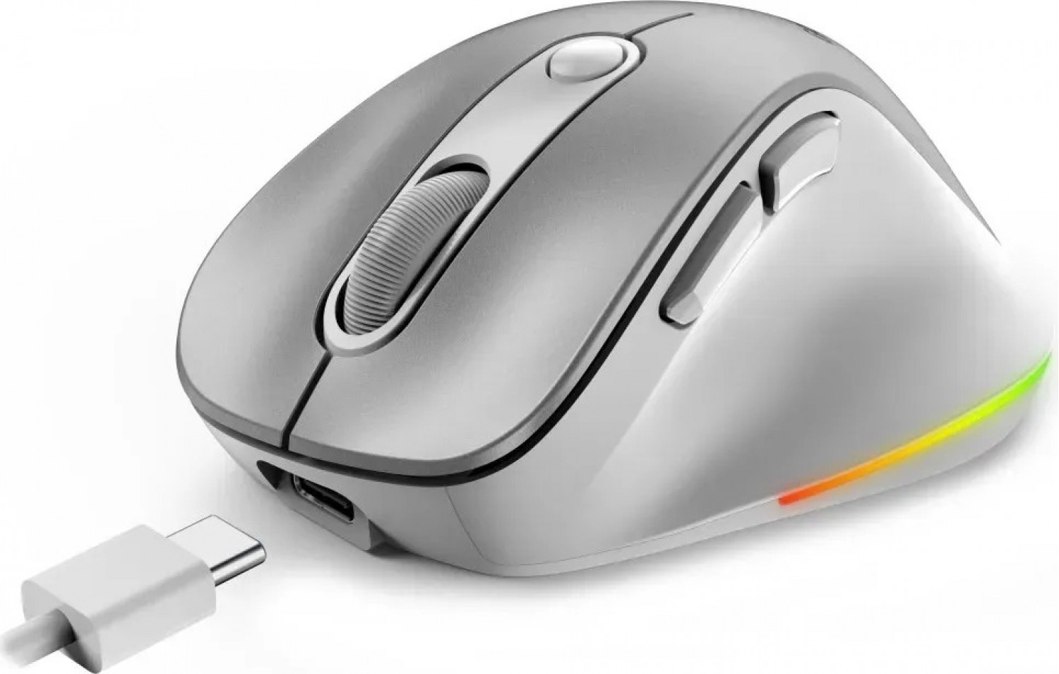 mouse_wireless_mini_genius_ergo_9000s_pro_recargable_silver - Imagen completa 3