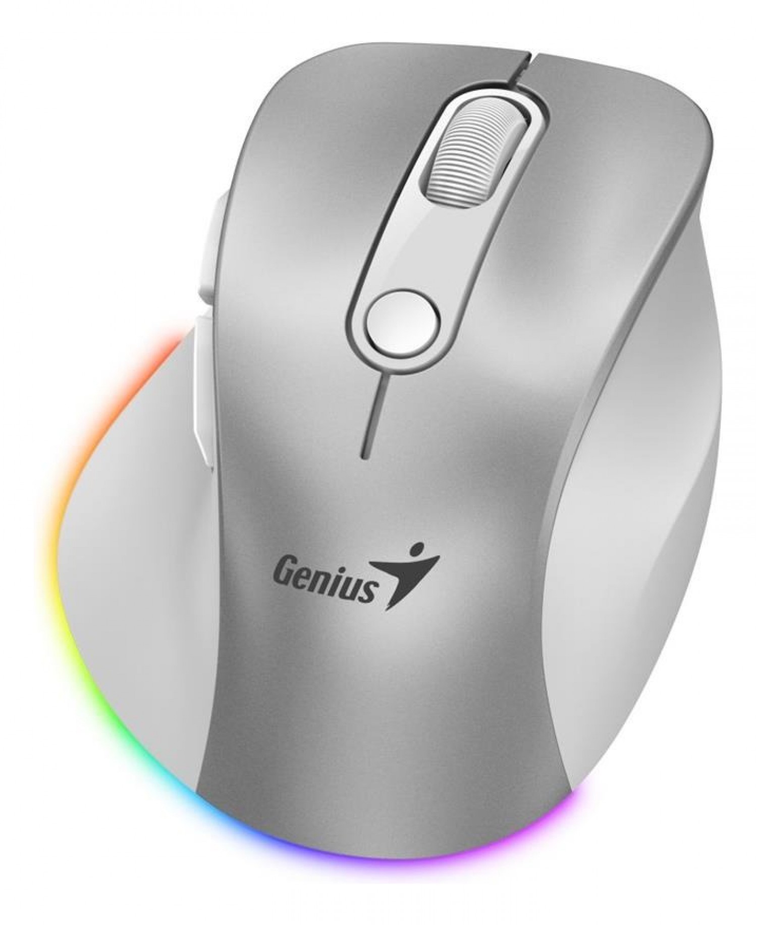 mouse_wireless_mini_genius_ergo_9000s_pro_recargable_silver - Imagen completa 1