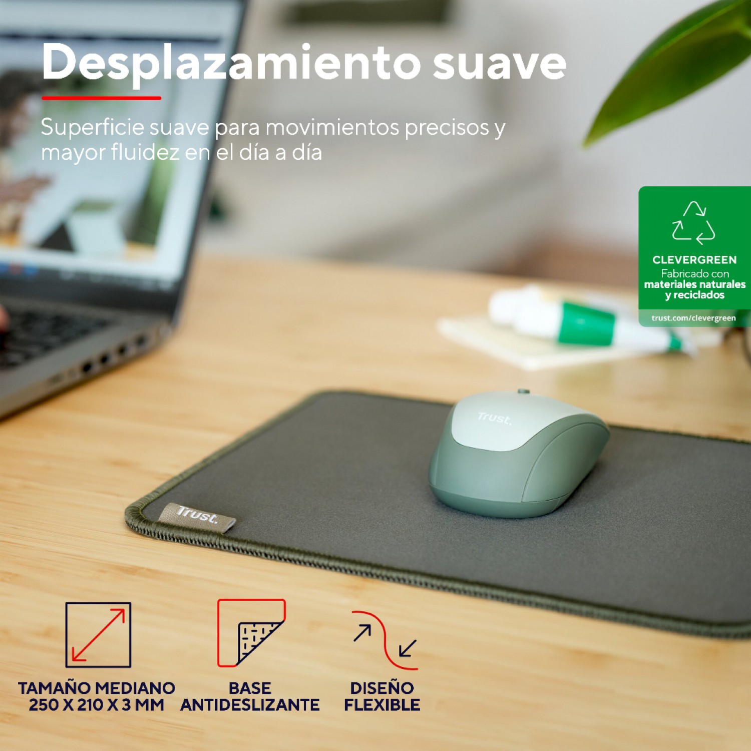 mousepad_trust_boye_ecologico_resistente_y_antideslizante_verde - Imagen completa 2