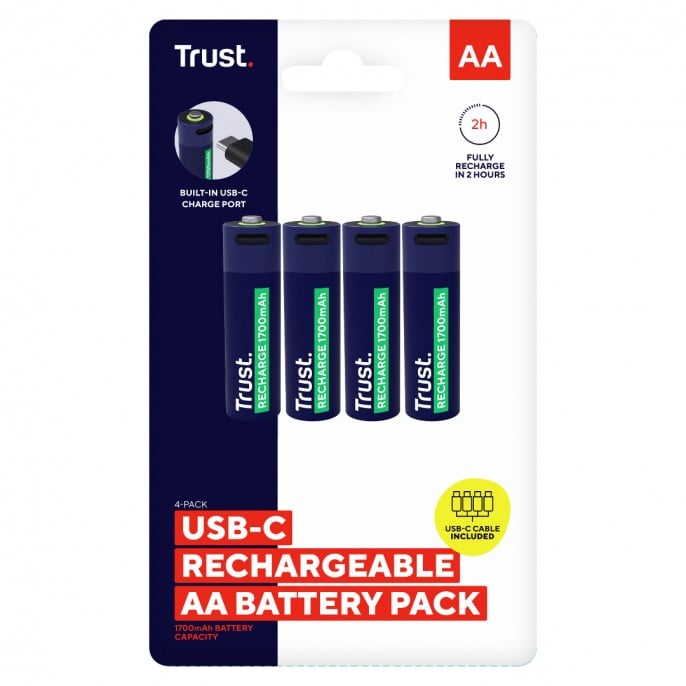 pilas_aa_recargables_usb_c_trust_x4 - Imagen 6