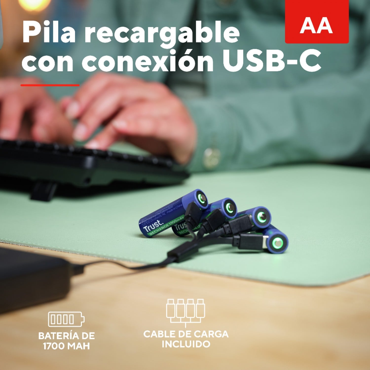 pilas_aa_recargables_usb_c_trust_x4 - Imagen completa 3