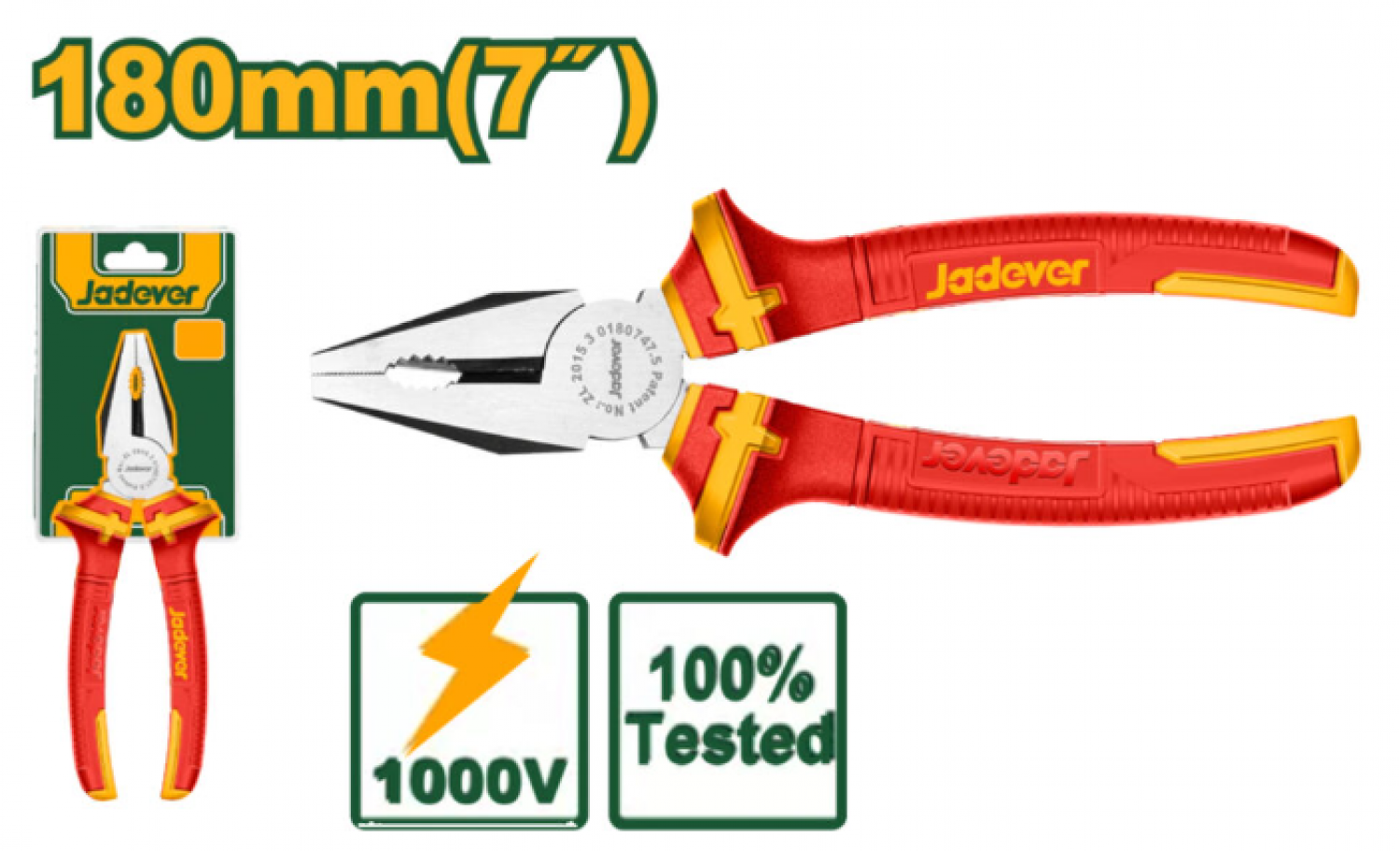 pinza_universal_aislada__180mm_7_max_tension_1000v_mango_aislado - Imagen completa 1